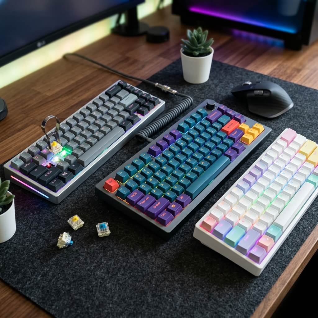 Hot-Swappable Bluetooth Mechanical Keyboards
